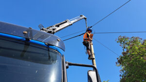 Oberirdischer Leitungsbau Ausbau Glasfasernetz oberirdisch